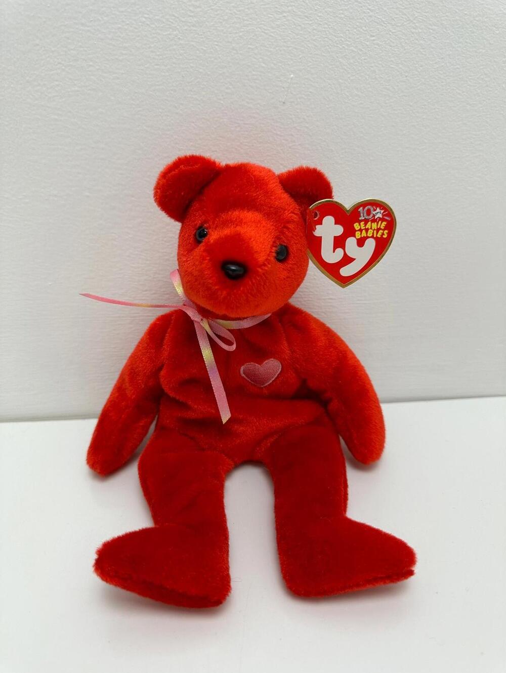 Ty Beanie Baby “Kiss-e”the Red Valentines Day Bear! (8.5 inch)